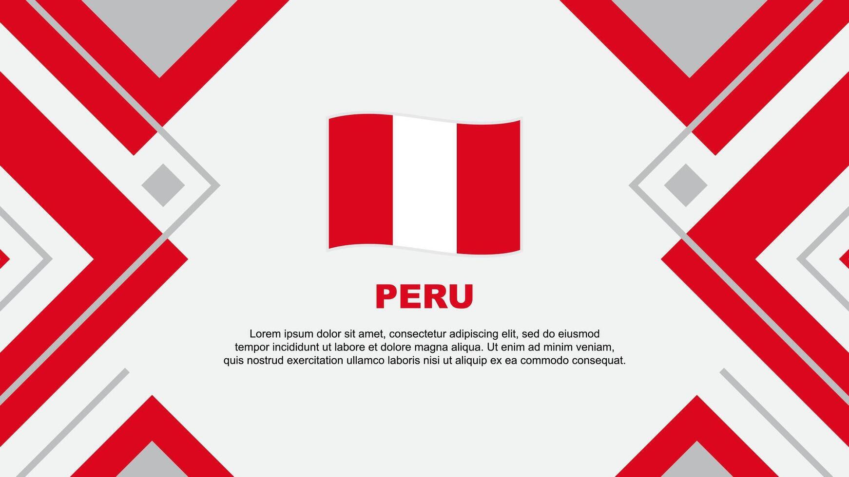 Peru Flag Abstract Background Design Template. Peru Independence Day Banner Wallpaper Vector Illustration. Peru Illustration