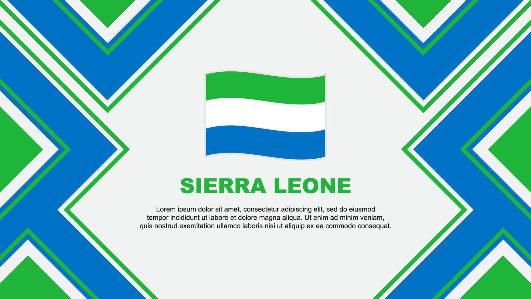 Sierra Leone Flag Abstract Background Design Template. Sierra Leone Independence Day Banner Wallpaper Vector Illustration. Sierra Leone Vector