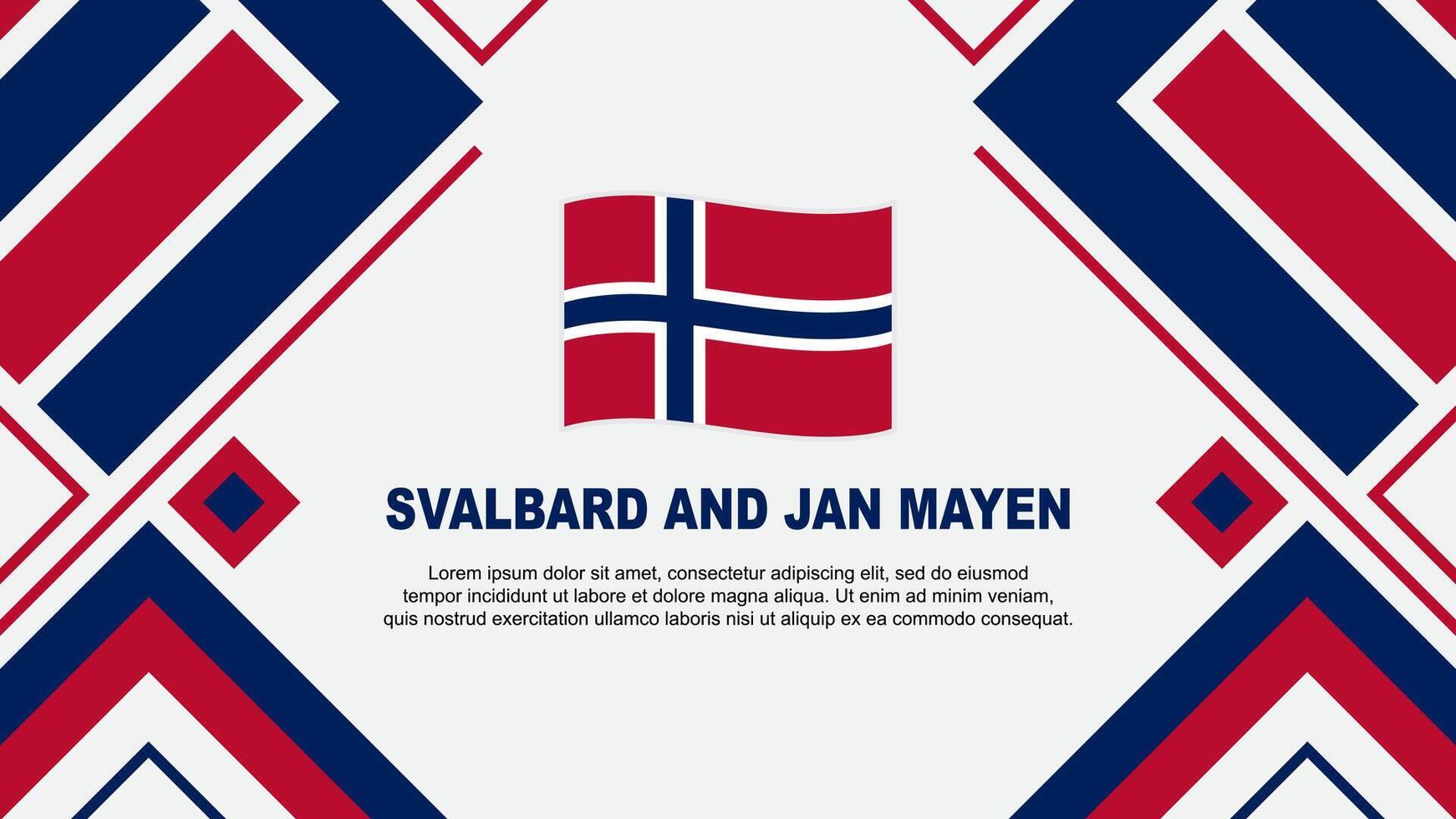 Svalbard And Jan Mayen Flag Abstract Background Design Template. Svalbard And Jan Mayen Independence Day Banner Wallpaper Vector Illustration. Flag