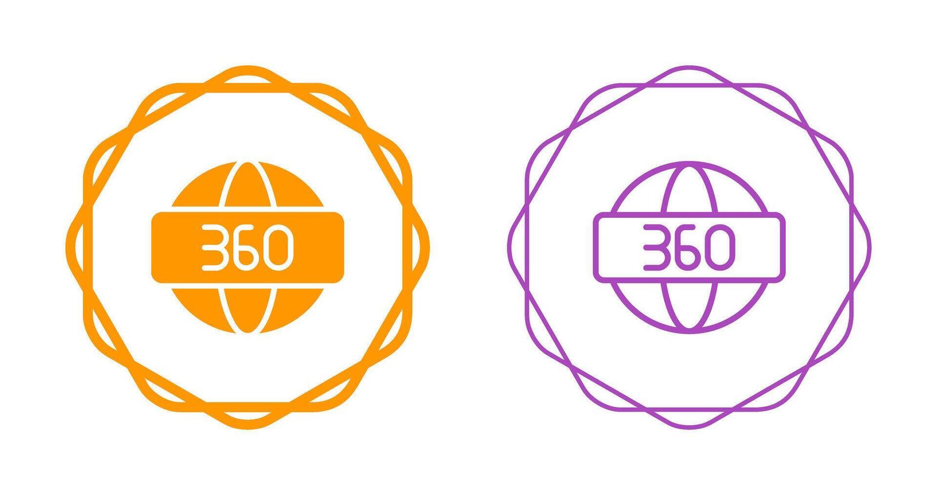 360 Degrees Vector Icon