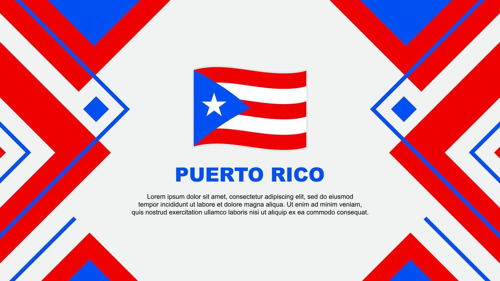 Puerto Rico Flag Abstract Background Design Template. Puerto Rico Independence Day Banner Wallpaper Vector Illustration. Puerto Rico Illustration