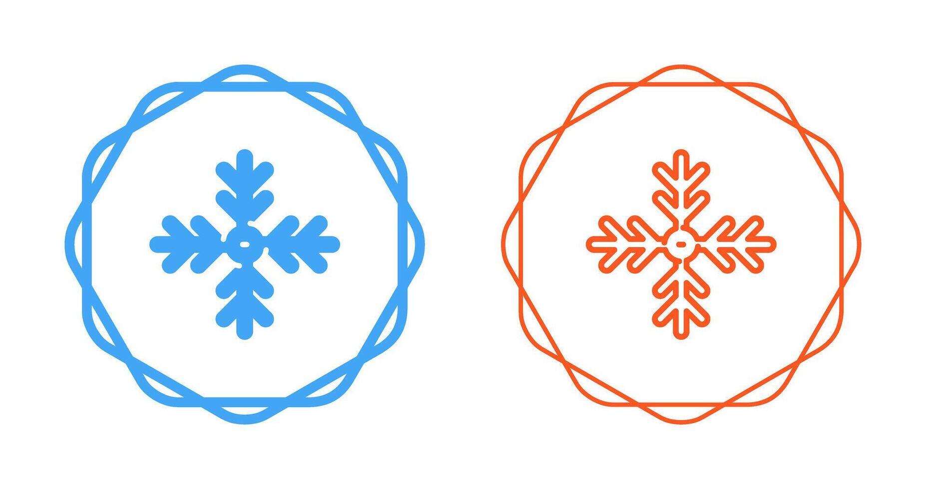 icono de vector de copo de nieve