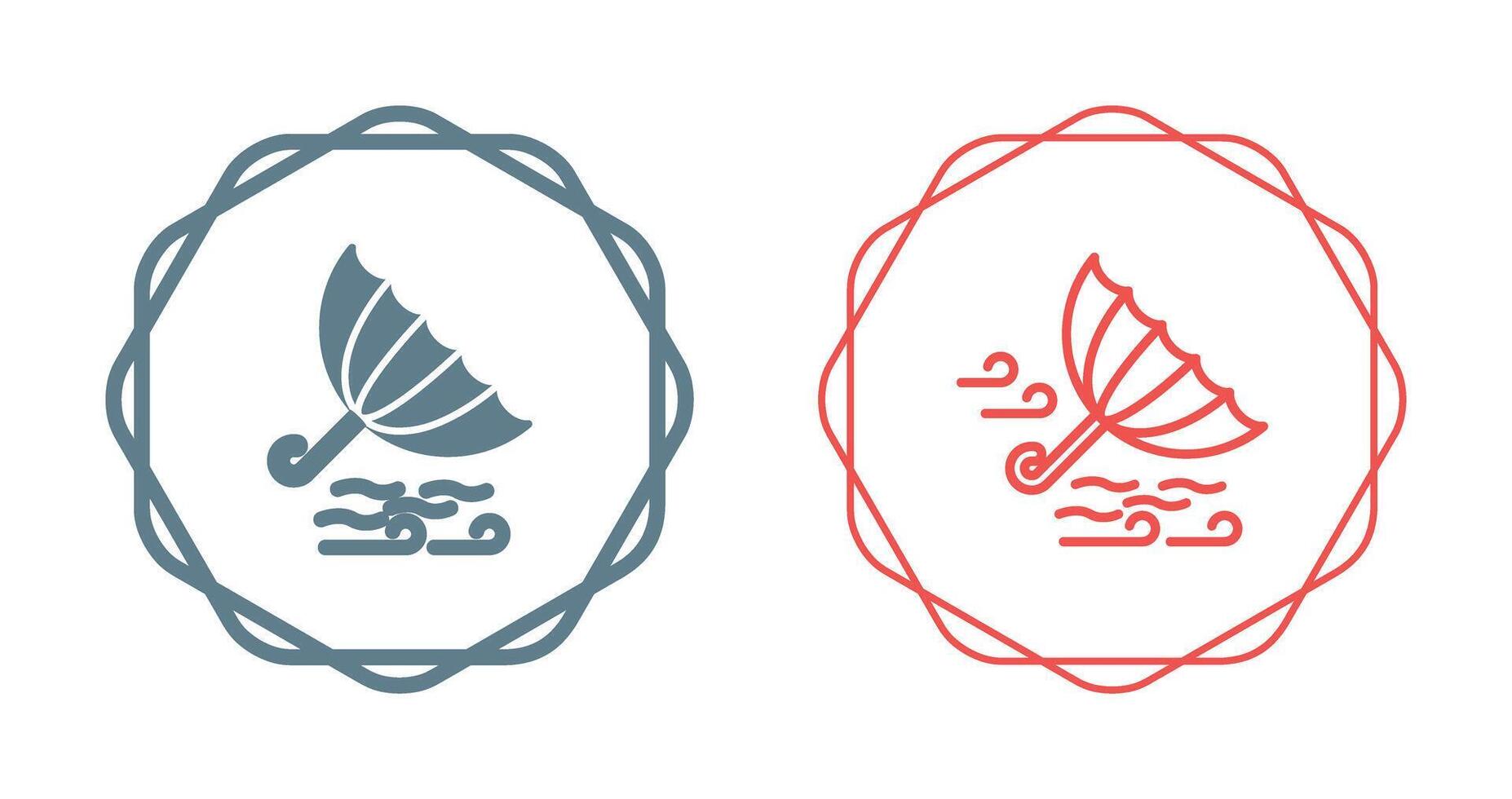 Windy Weather Vector Icon