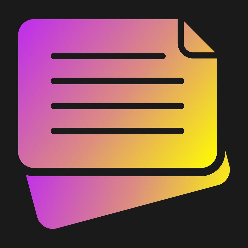 Sticky Note Vector Icon