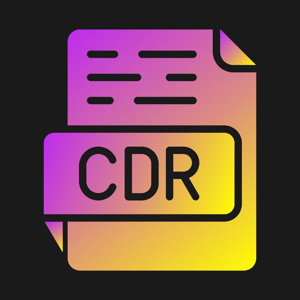 icono de vector de cdr