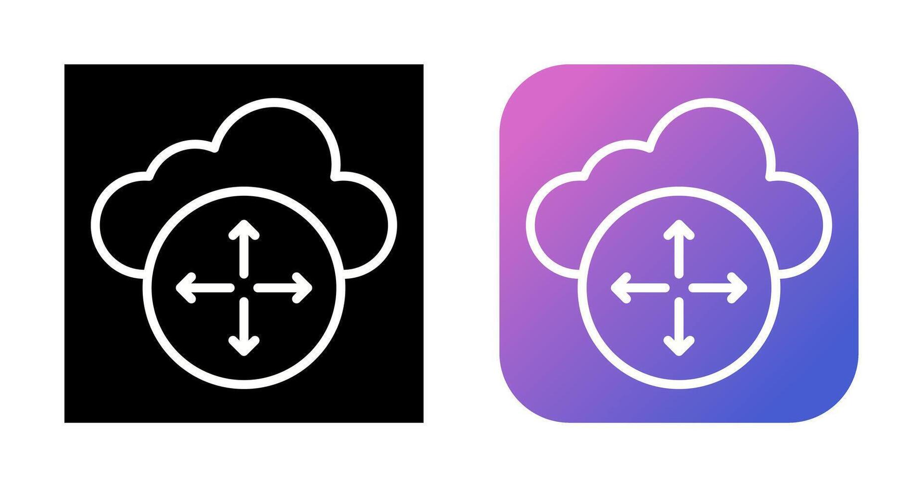 Cloud Scaling Vector Icon