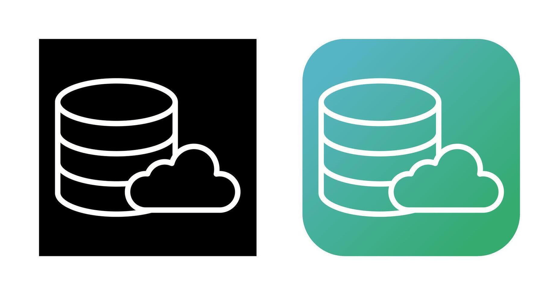 Cloud Database Vector Icon