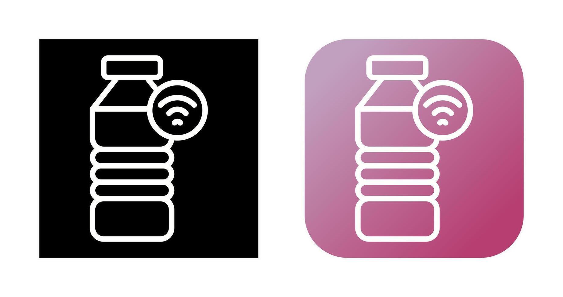 Fitness Smart Water Bottle Vector Icon