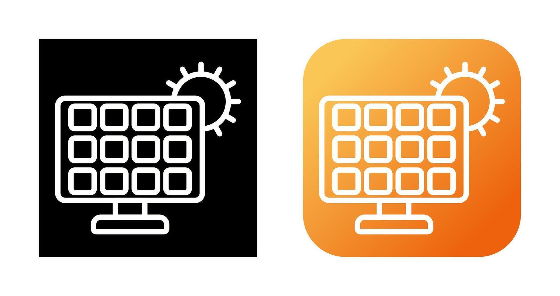 Solar panel charger Vector Icon