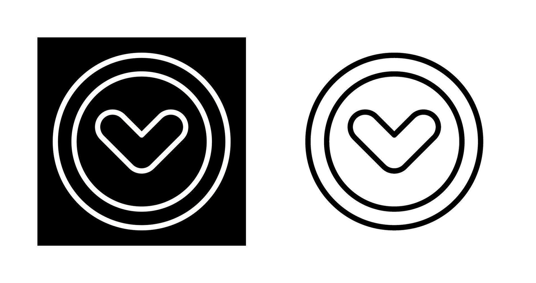 Angle Down Vector Icon