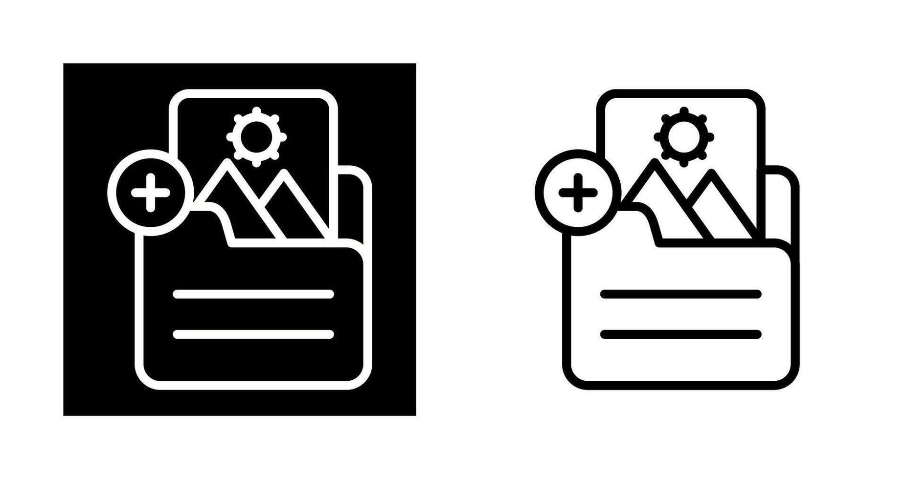 Document Insert Image Vector Icon