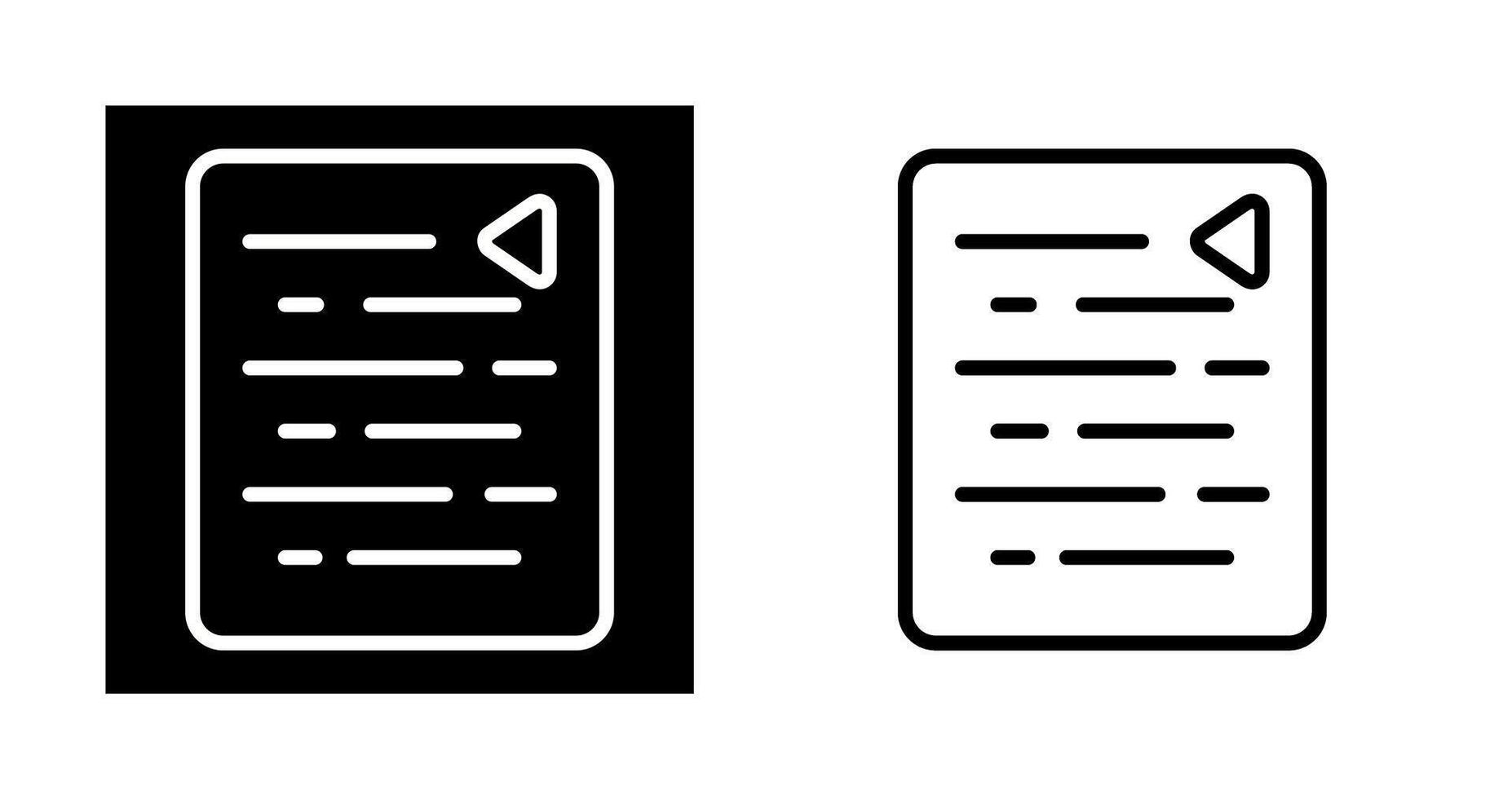 Document Outdent Vector Icon