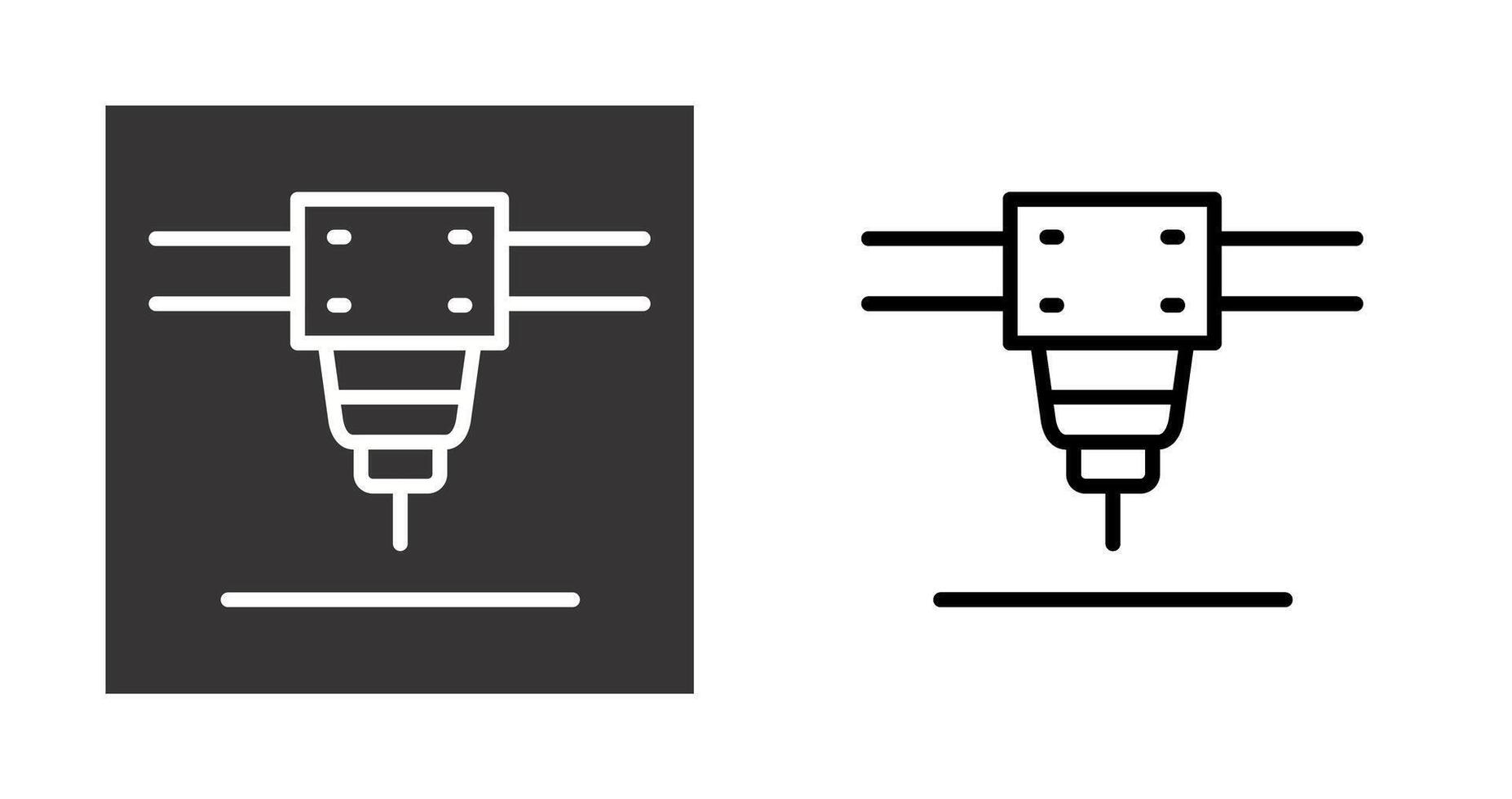 Laser Cutting Machine Vector Icon