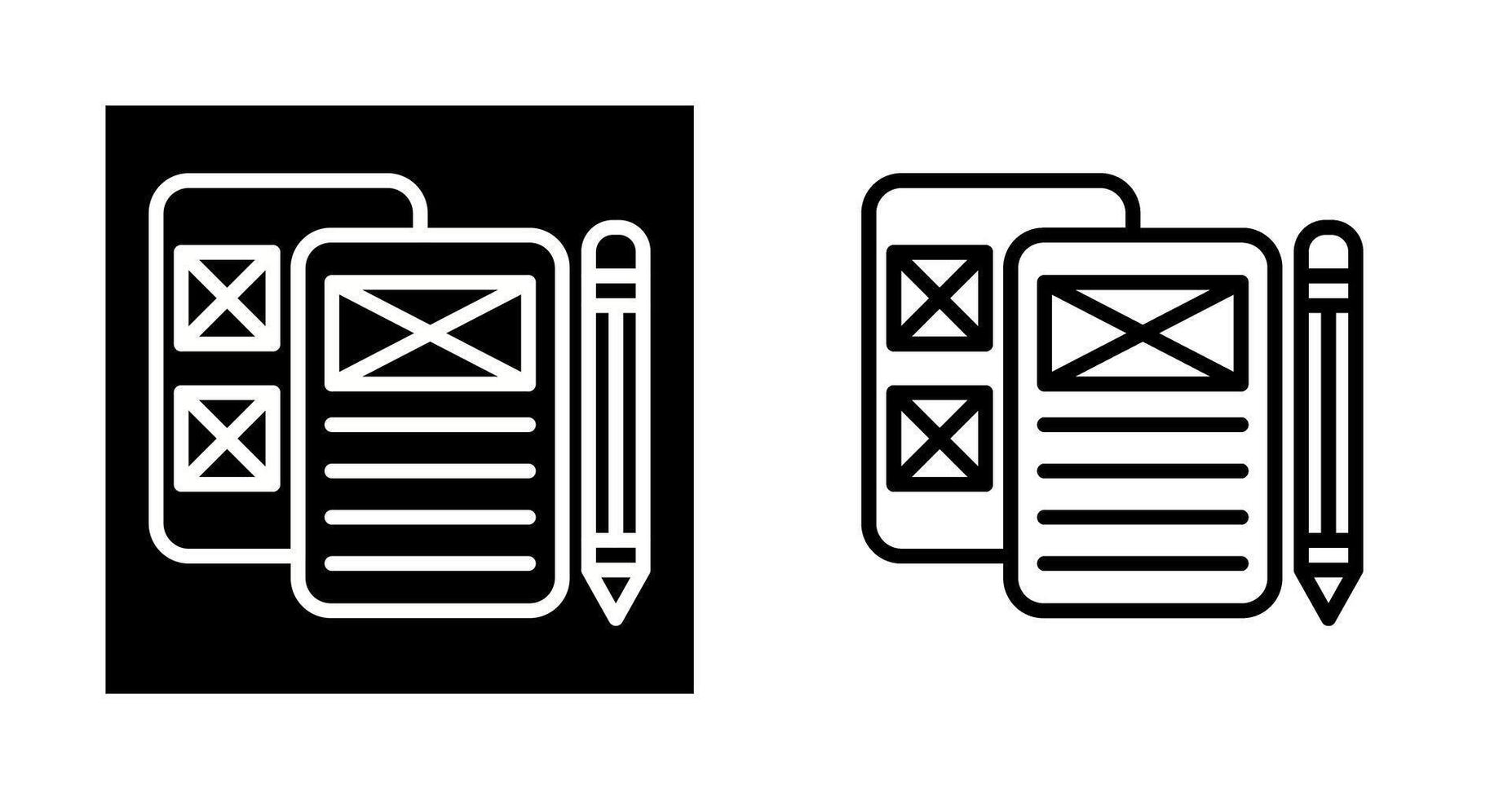 Low Fidelity Prototyping Vector Icon