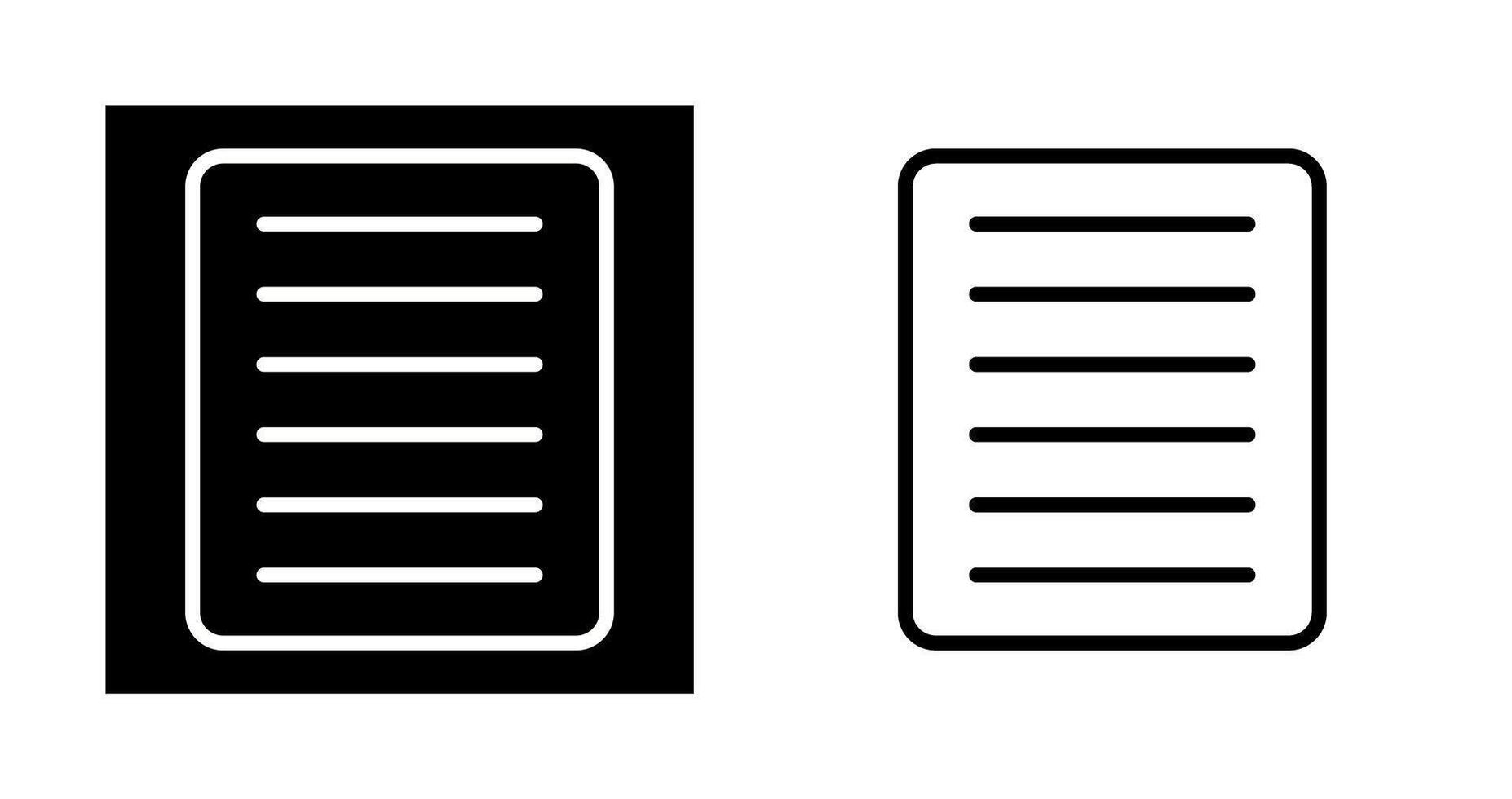 Document Align Justify Vector Icon