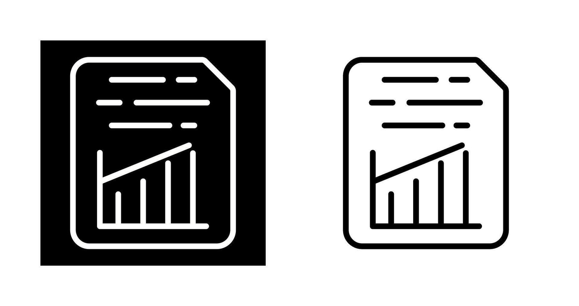 Document Insert Graph Vector Icon