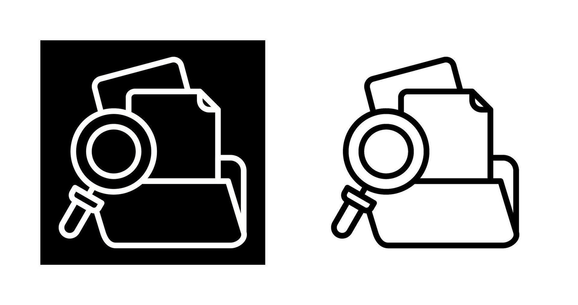 Folder with magnifying glass Vector Icon