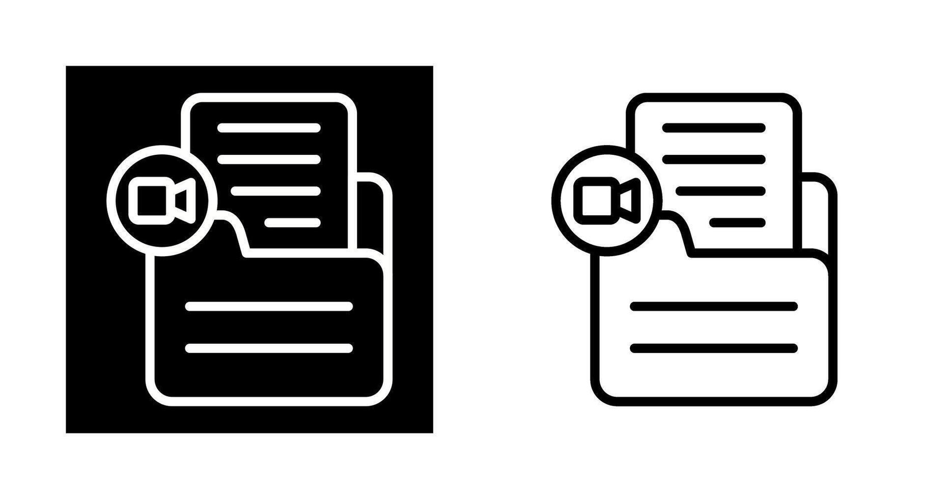 Document Insert Video Vector Icon
