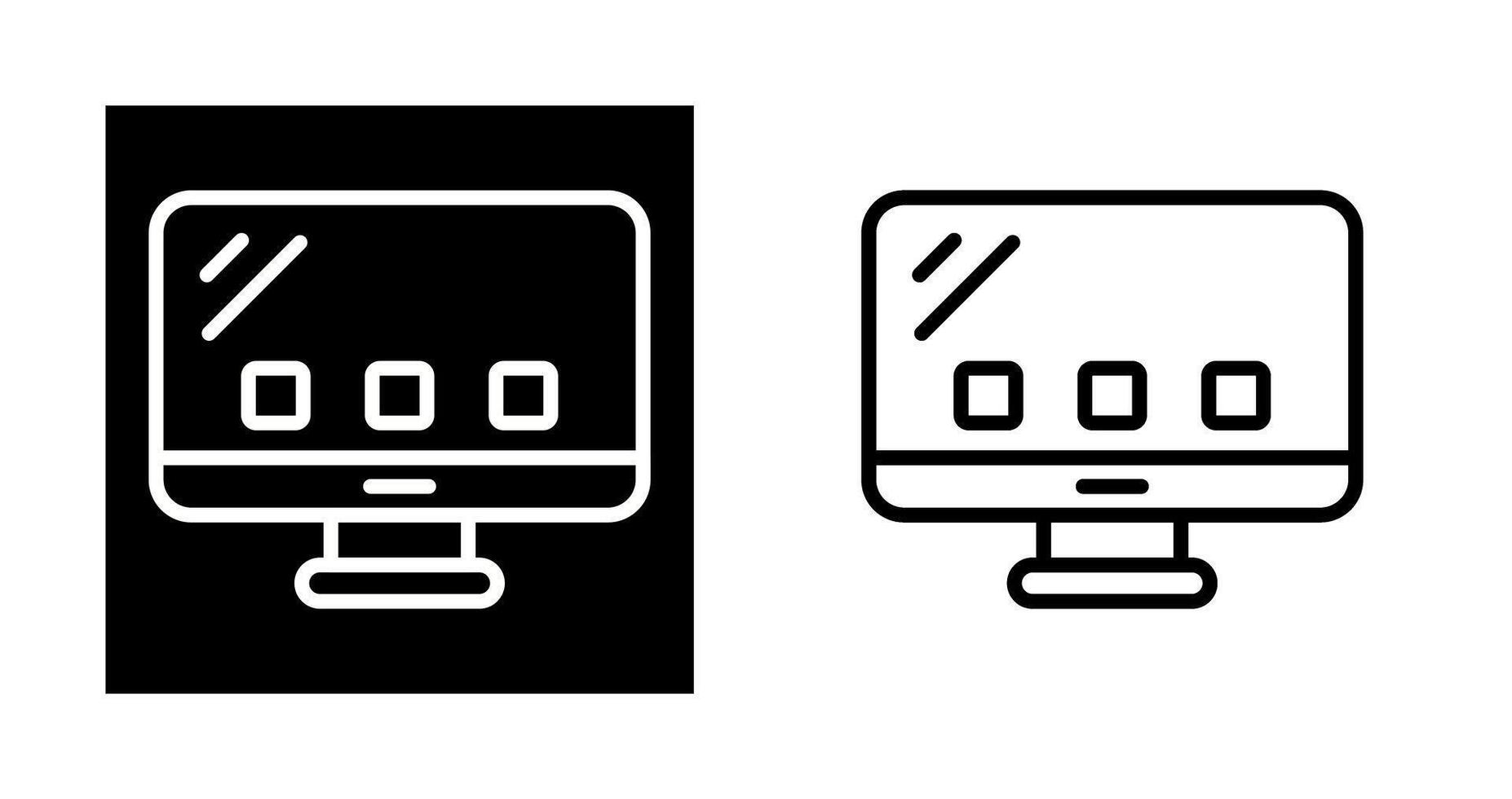 Desktop Computer Vector Icon