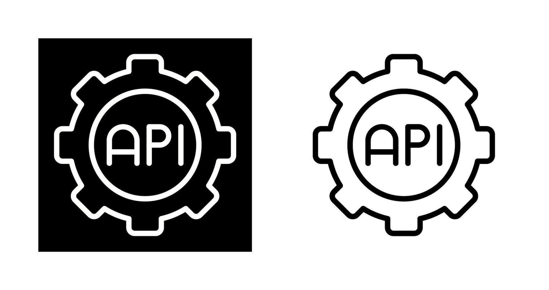 icono de vector de api