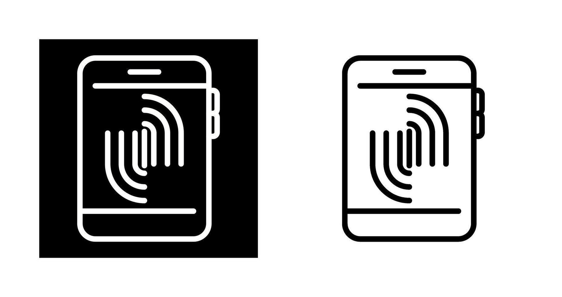 Fingerprint Scanning Vector Icon