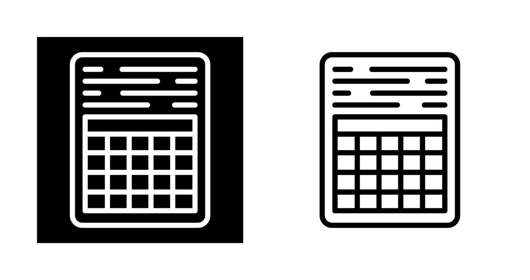 Table Vector Icon