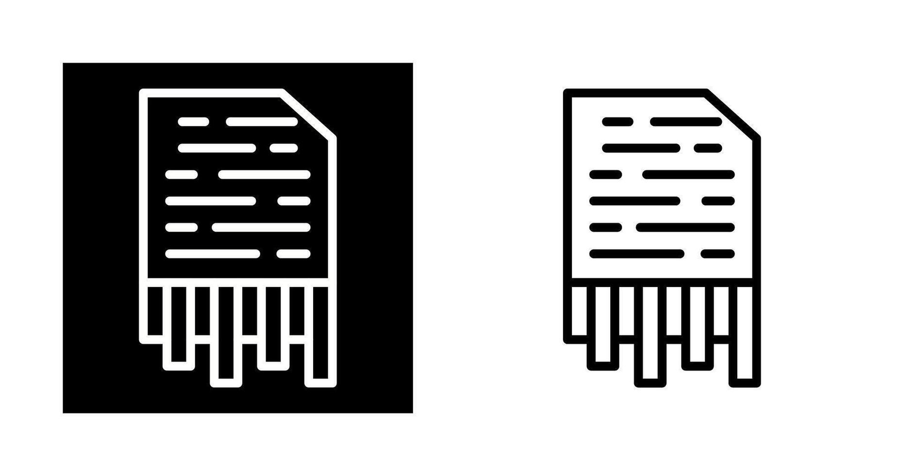 Shredding Vector Icon