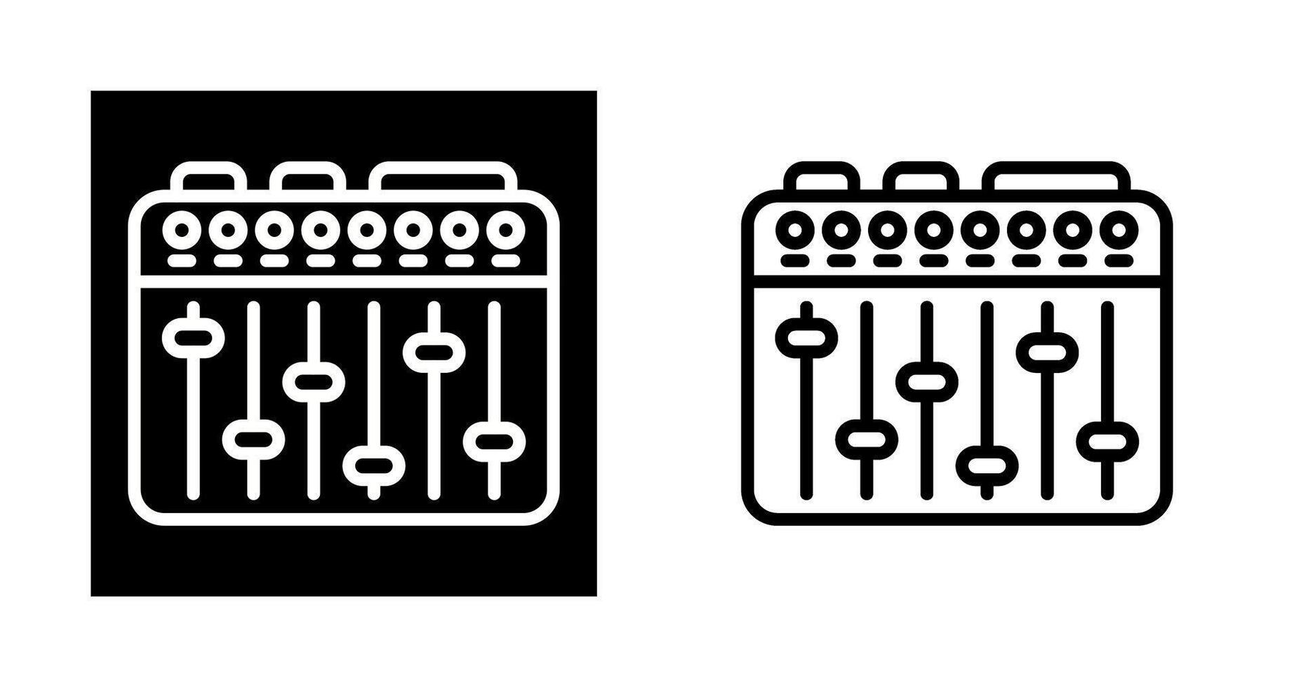 sonido mezclador vector icono