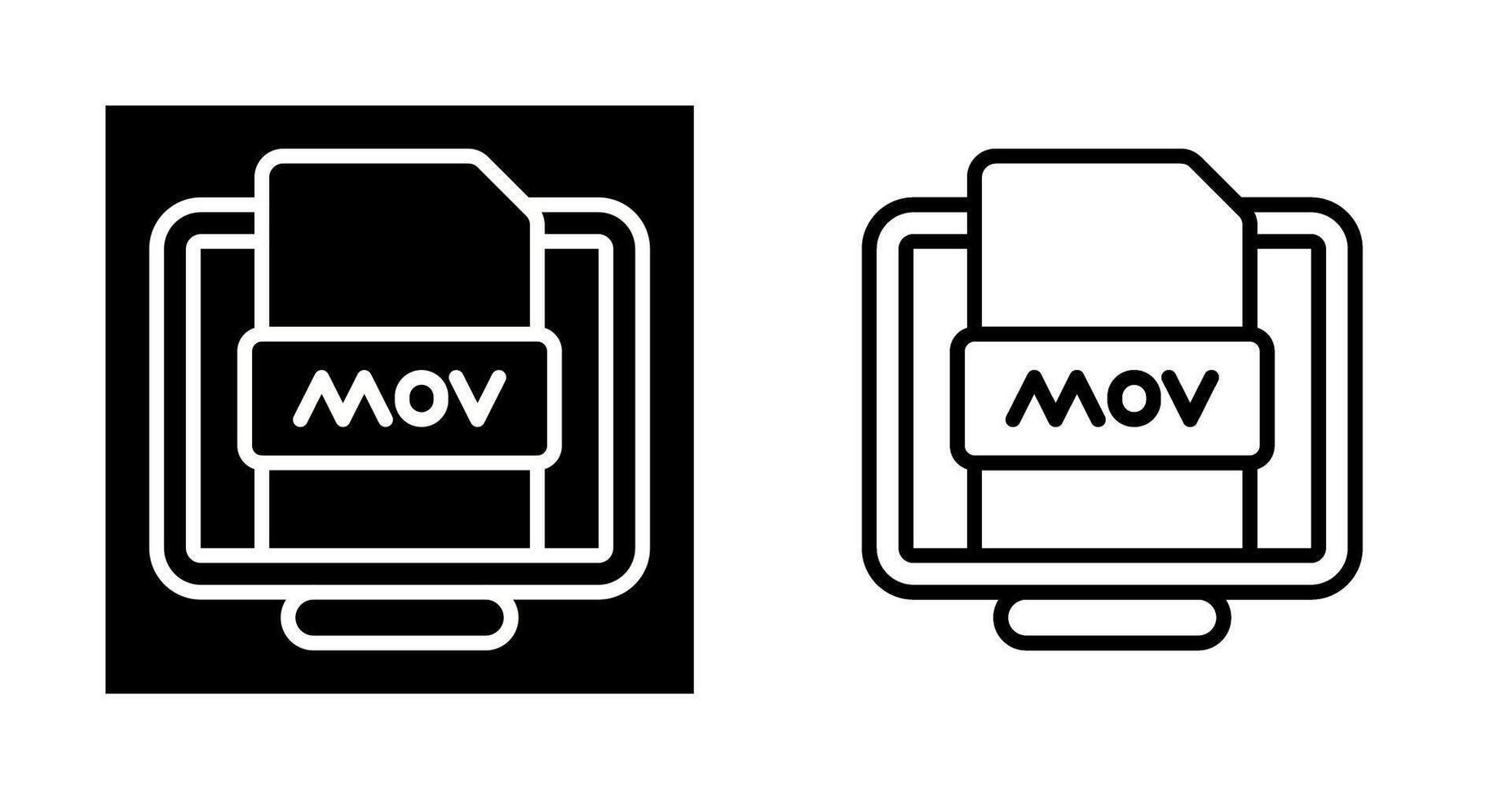 mov archivo vector icono