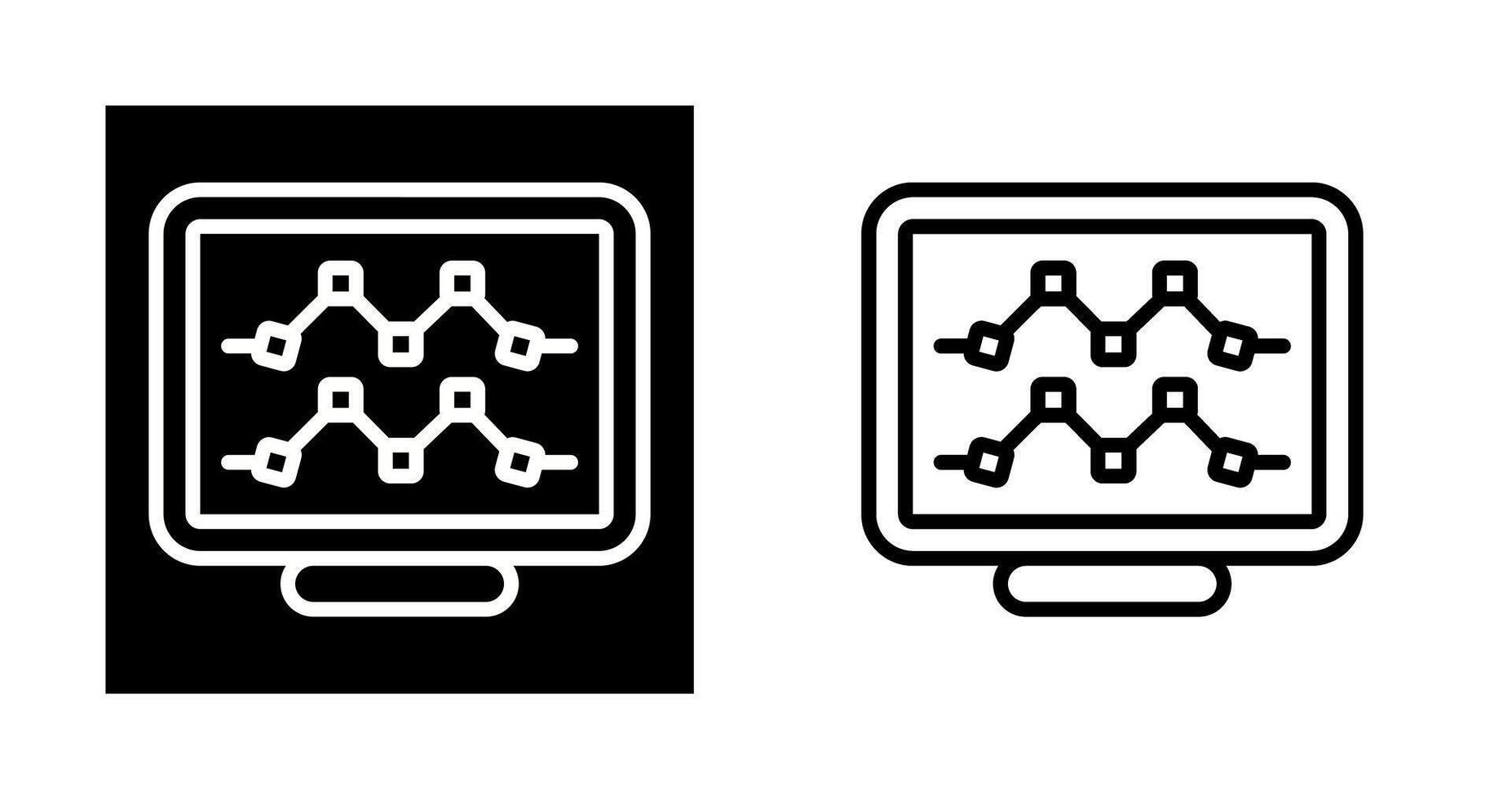 icono de vector de computadora de escritorio