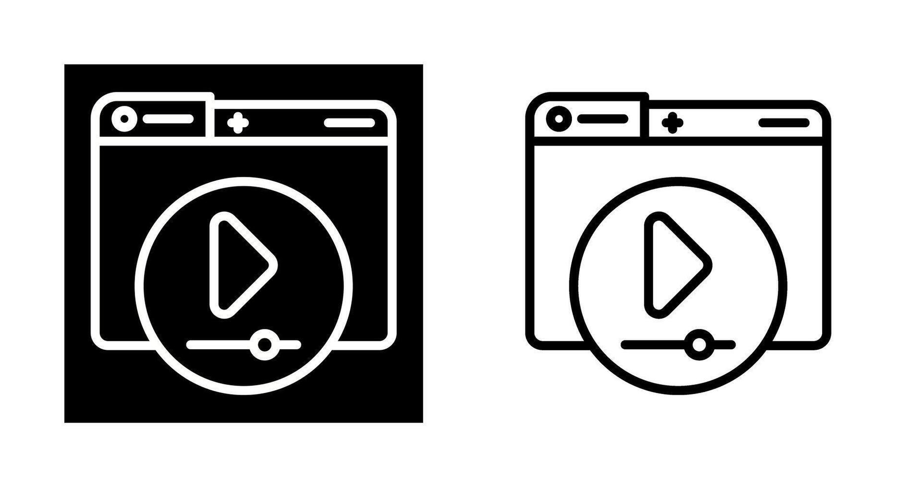 icono de vector de reproductor de video