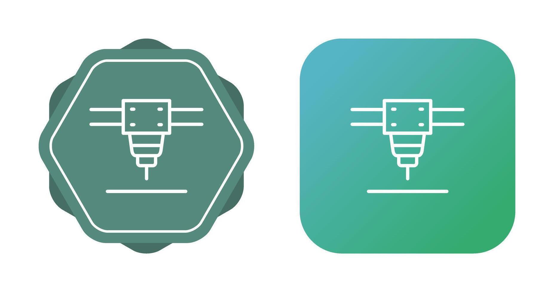 Laser Cutting Machine Vector Icon