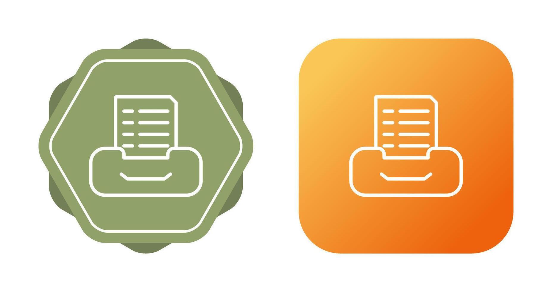 Filing cabinet with files Vector Icon