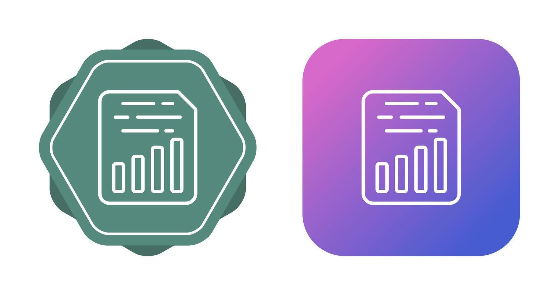 Document Insert Chart Vector Icon