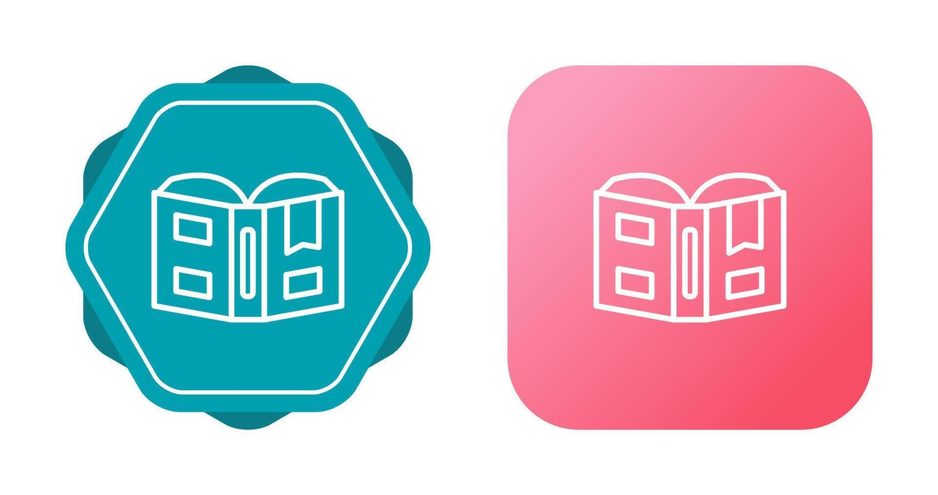 Open book with bookmark Vector Icon