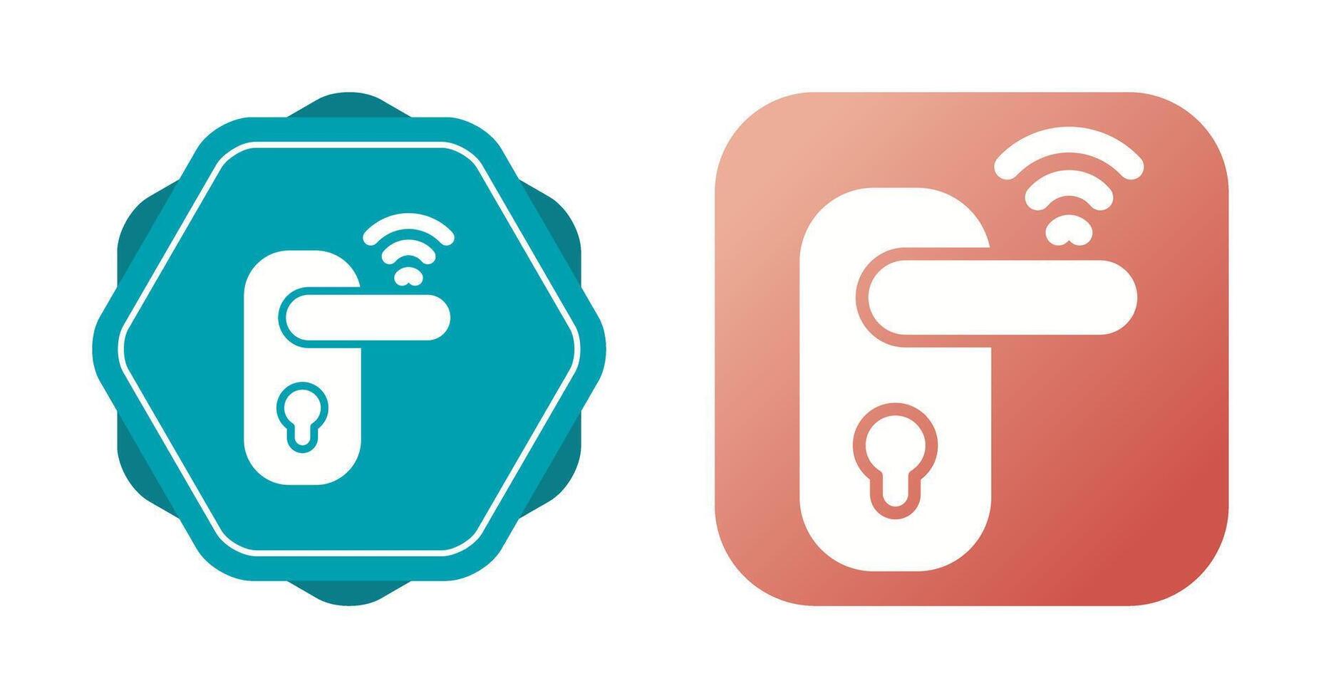 Smart Door Lock Vector Icon