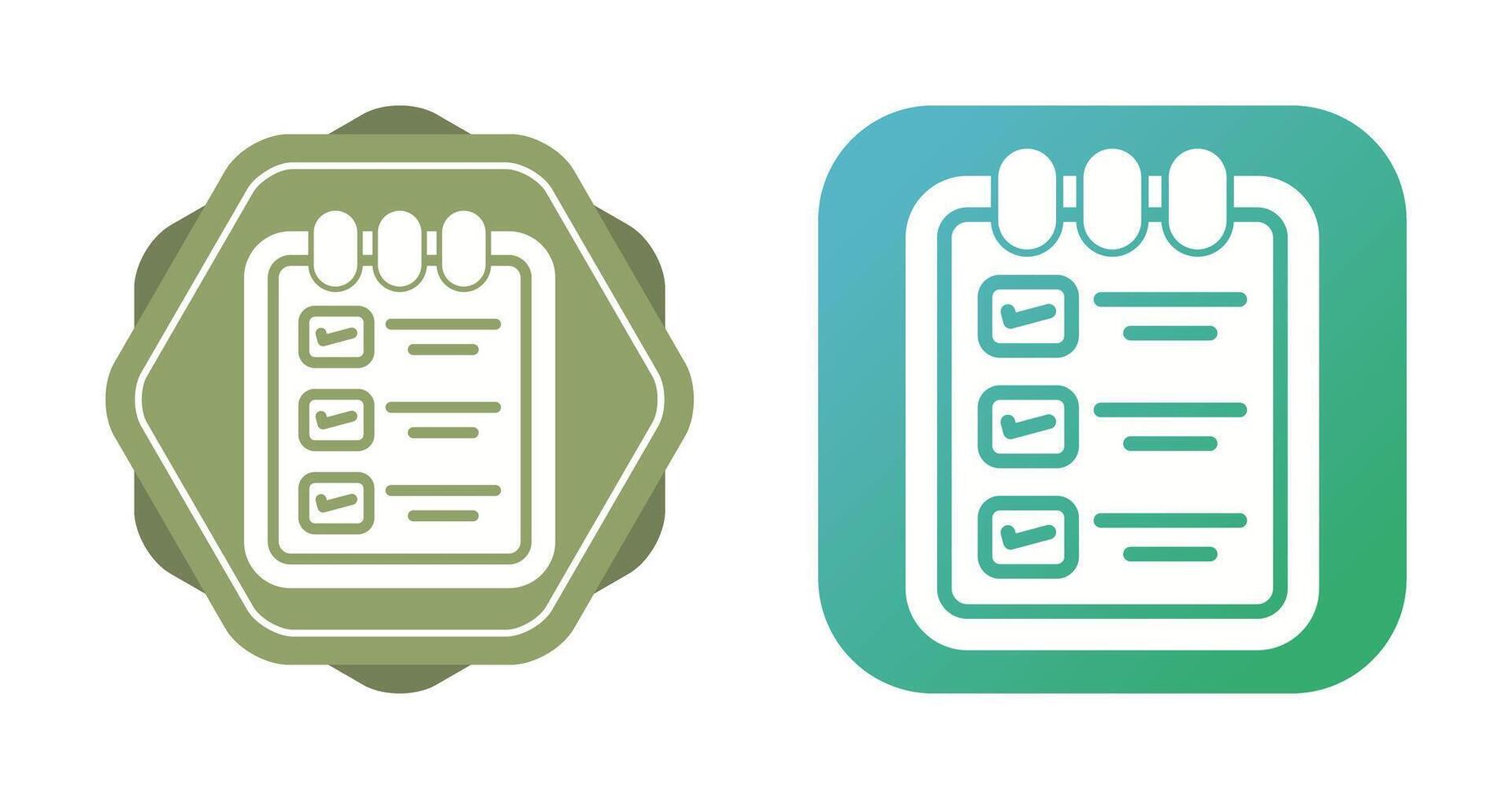 Memo pad with checklist Vector Icon