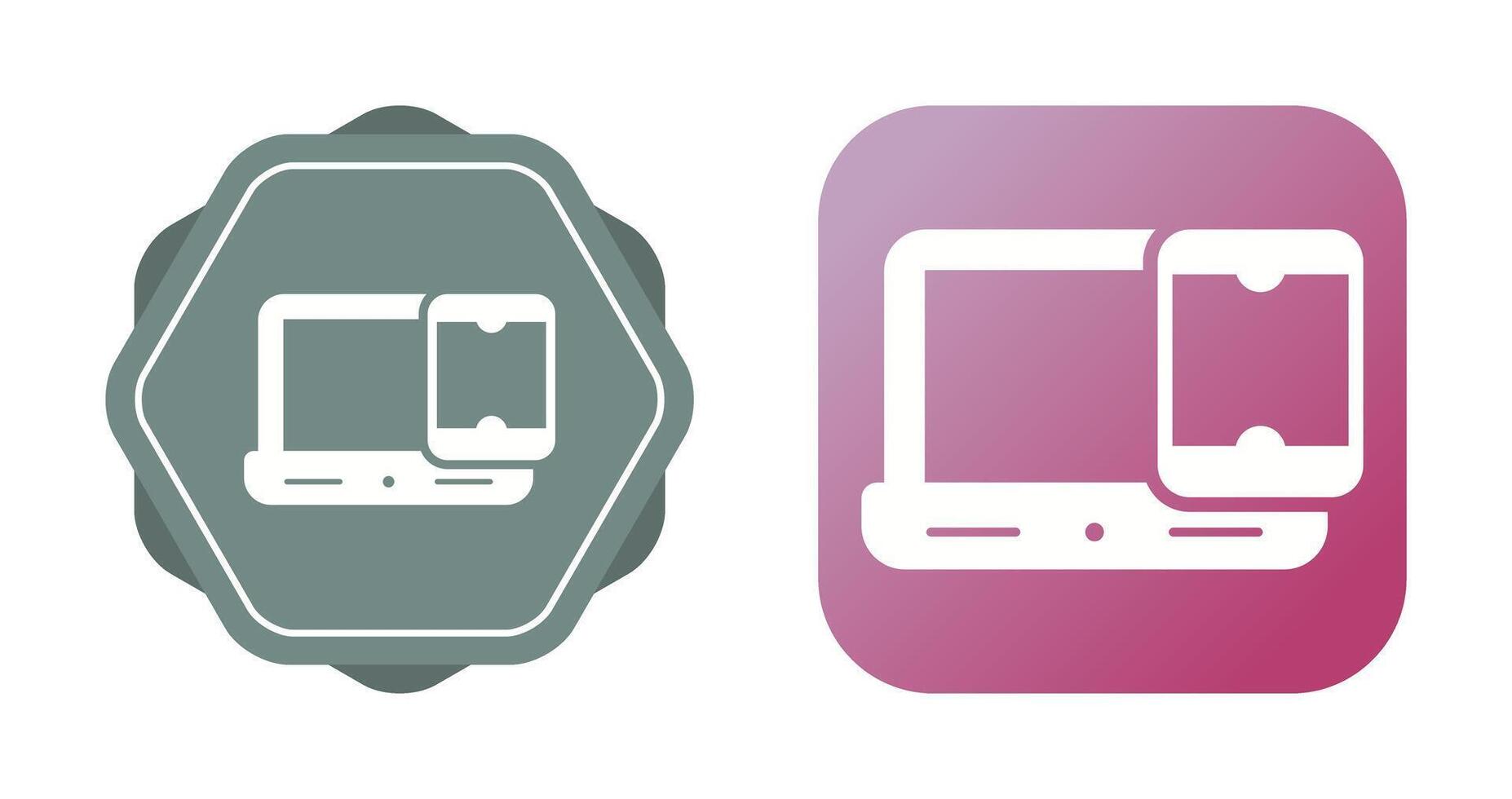 Smartphone with laptop Vector Icon