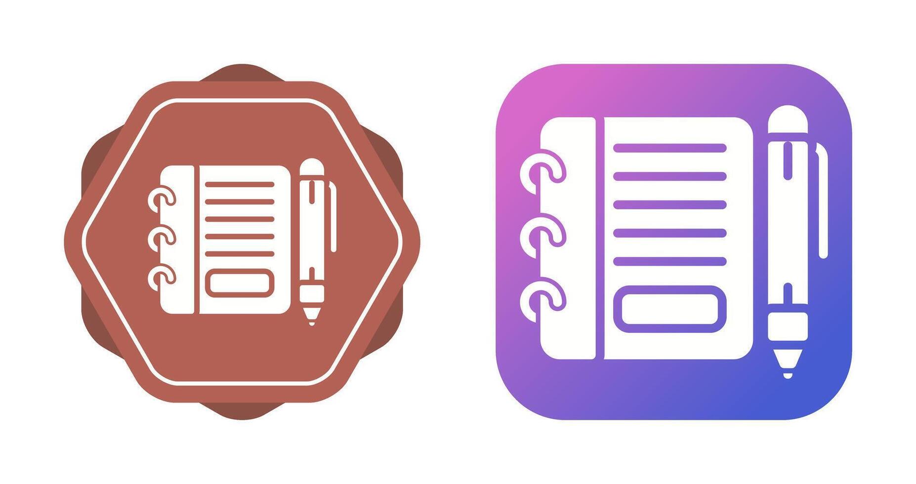 Notepad with pen Vector Icon