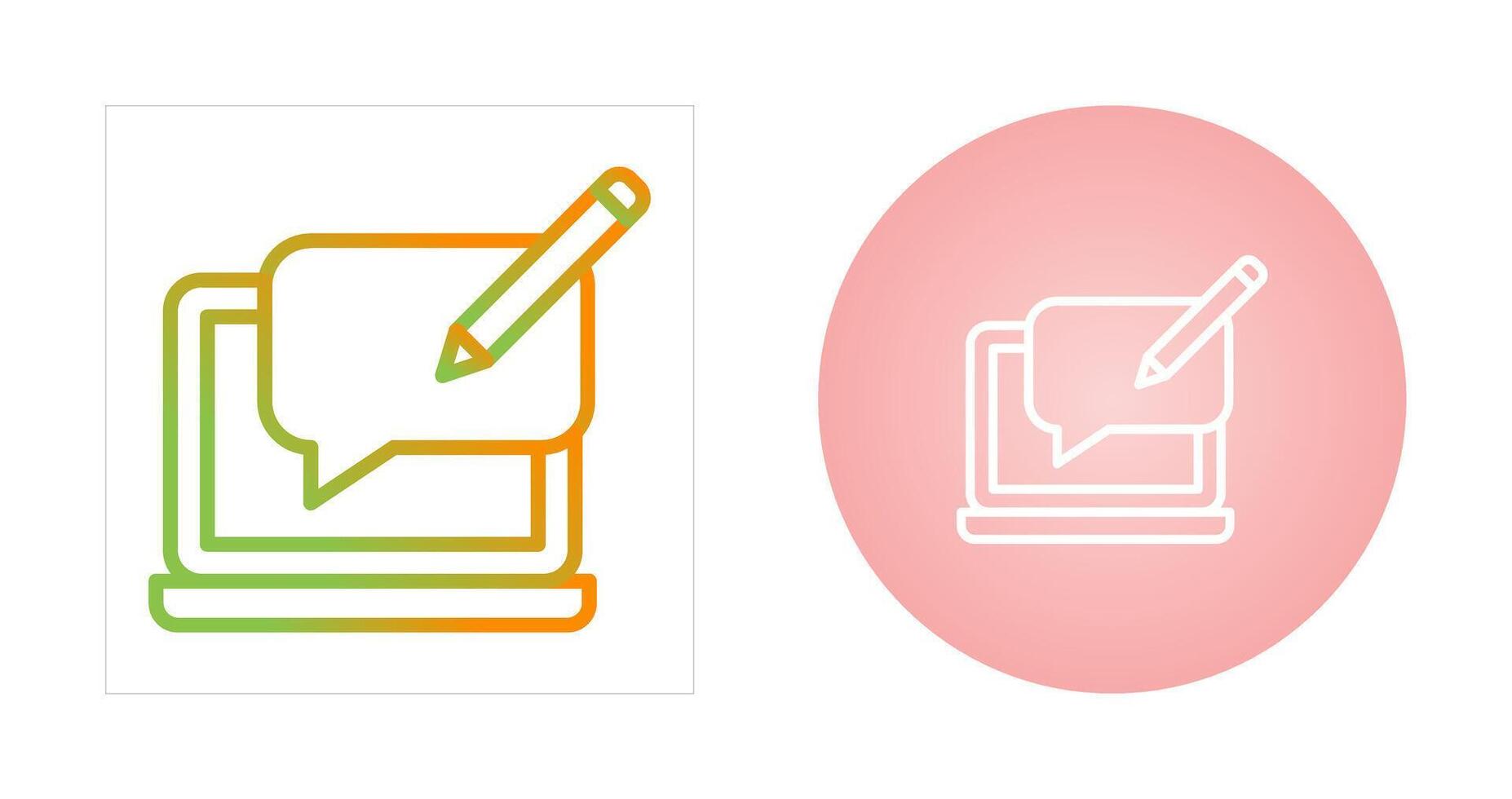 Blog Comment Vector Icon