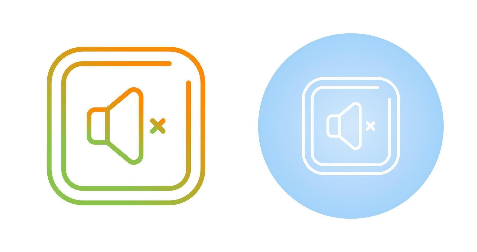 Mute Square Vector Icon