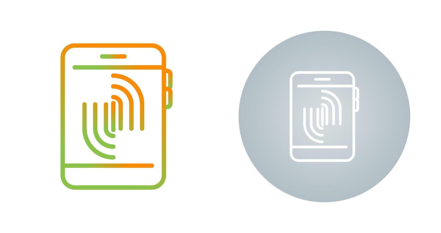 Fingerprint Scanning Vector Icon
