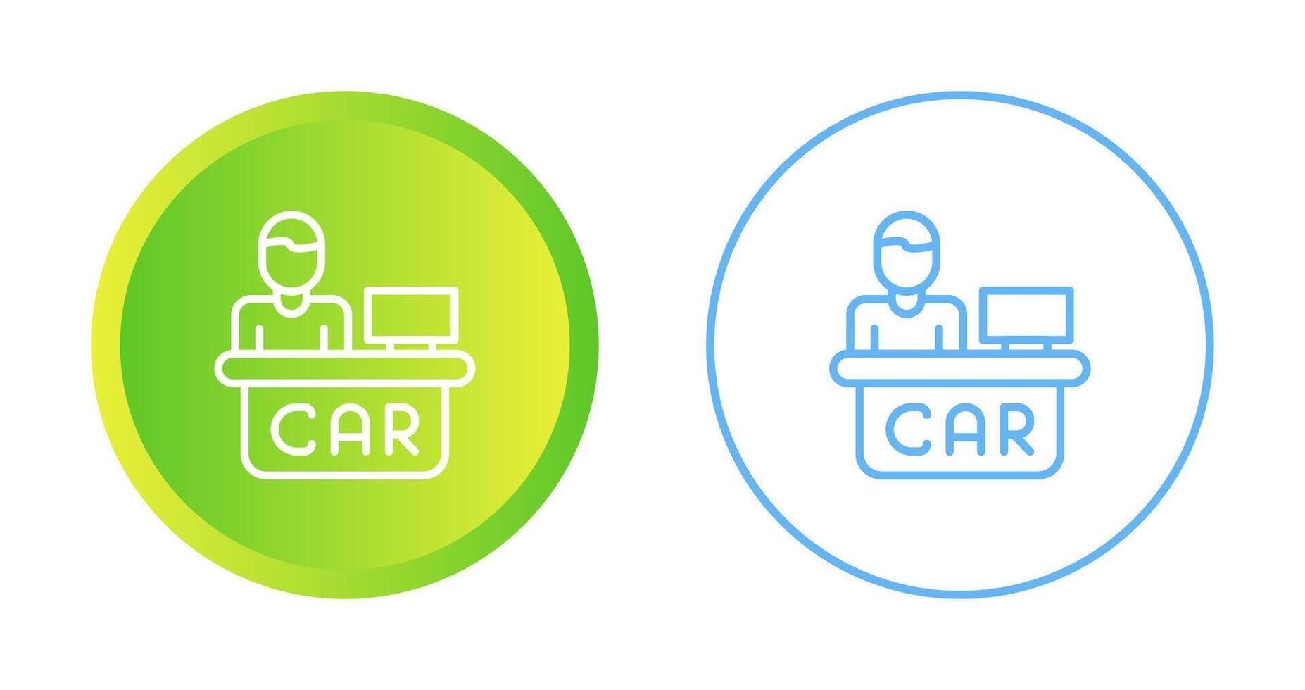 Car Rental Counter Vector Icon