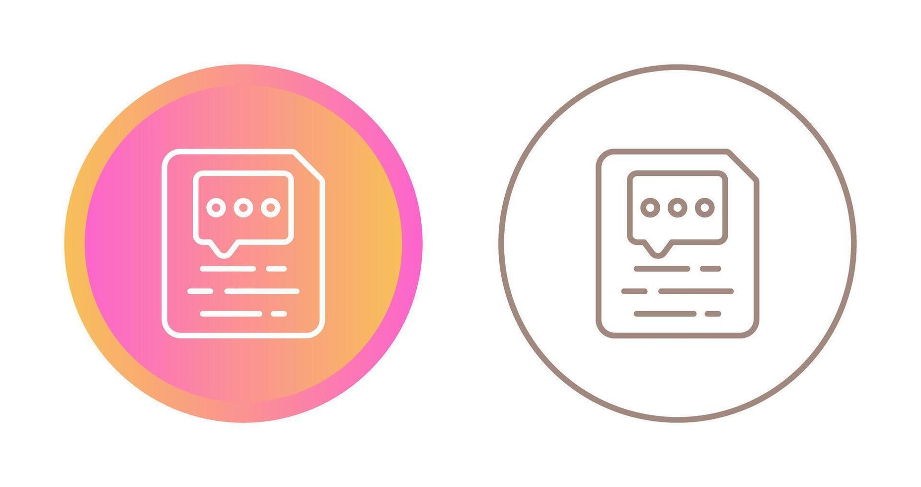 Document Insert Comment Vector Icon