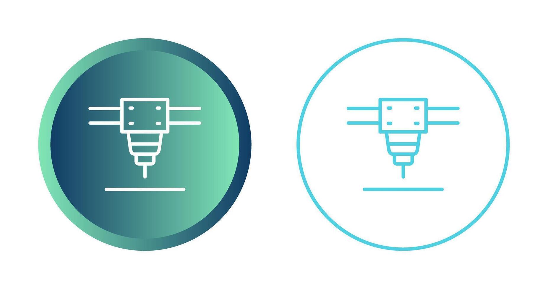 Laser Cutting Machine Vector Icon