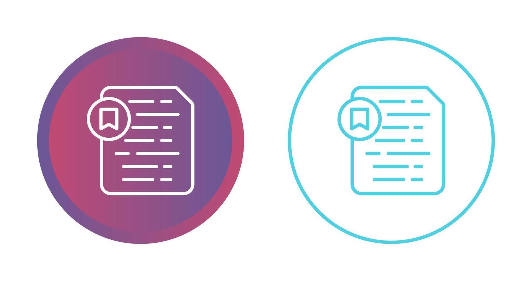 Document Insert Bookmark Vector Icon