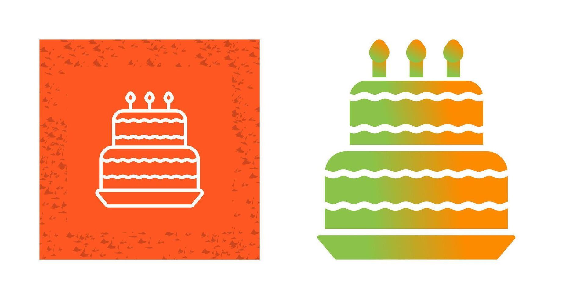 icono de vector de pastel de cumpleaños