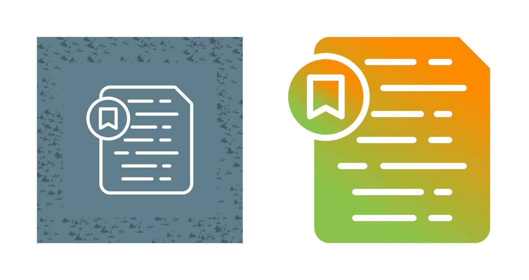 Document Insert Bookmark Vector Icon