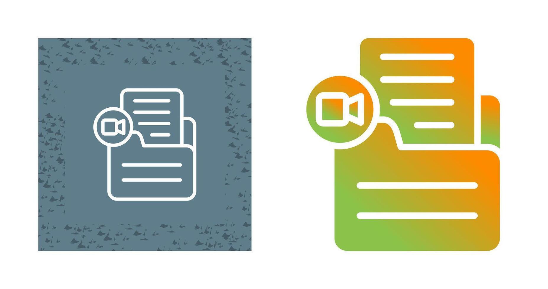 Document Insert Video Vector Icon