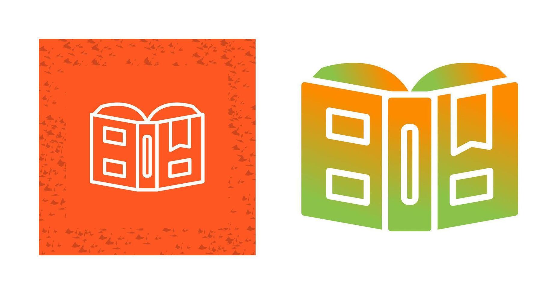 Open book with bookmark Vector Icon